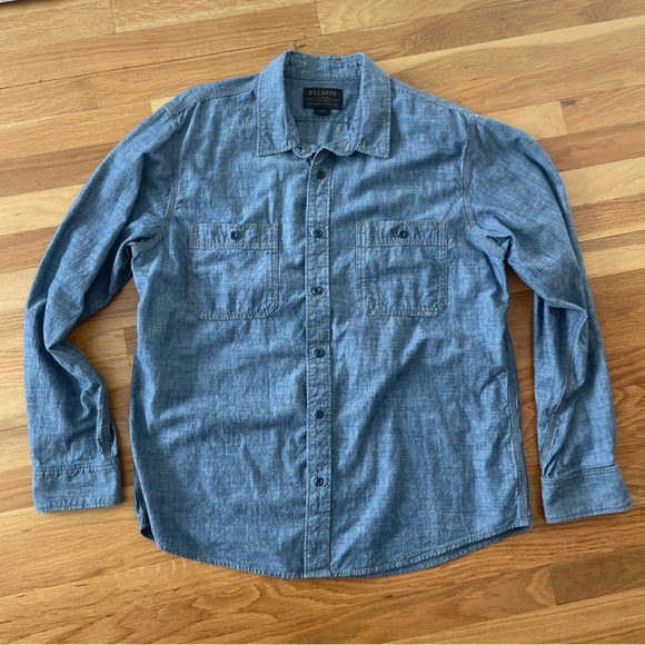 Filson Chambray Button Up Shirt - Picture 2 of 7